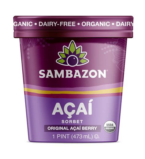 Organic & Dairy-Free Frozen Acai Berry Sorbet | SAMBAZON