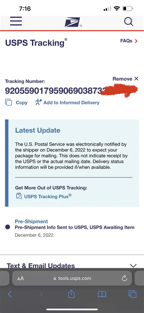 Concered about my package its been on awaiting “item stage” since 12/6 ...