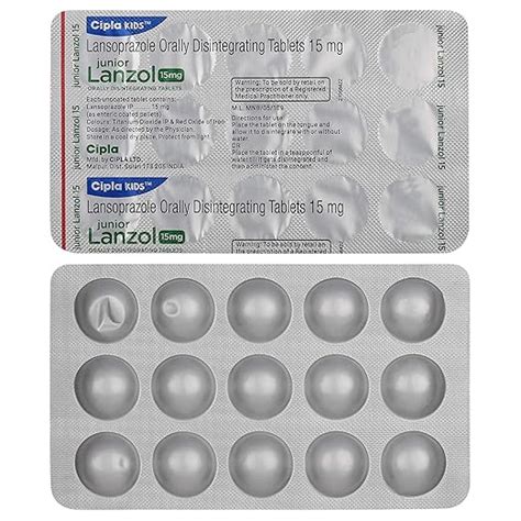 Junior Lanzol 15 mg - Strip of 15 Tablets : Amazon.in: Fashion