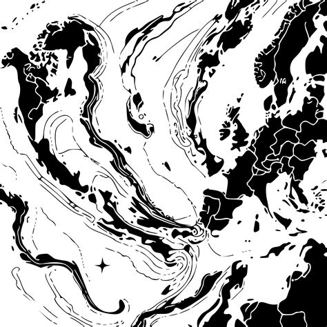 SVG black and white map of europe - free download