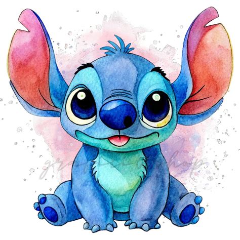 Stitch Clipart Stitch Watercolor Design Stitch Png Lilo And Stitch