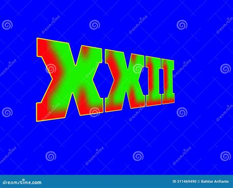 Roman Numeral 22 in Various Colors Stock Illustration - Illustration of ...
