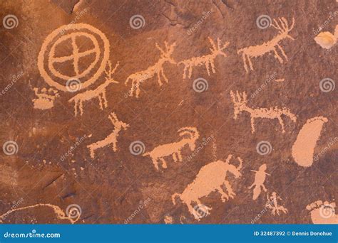 Native American Petroglyphs Stock Photo - Image of communications ...
