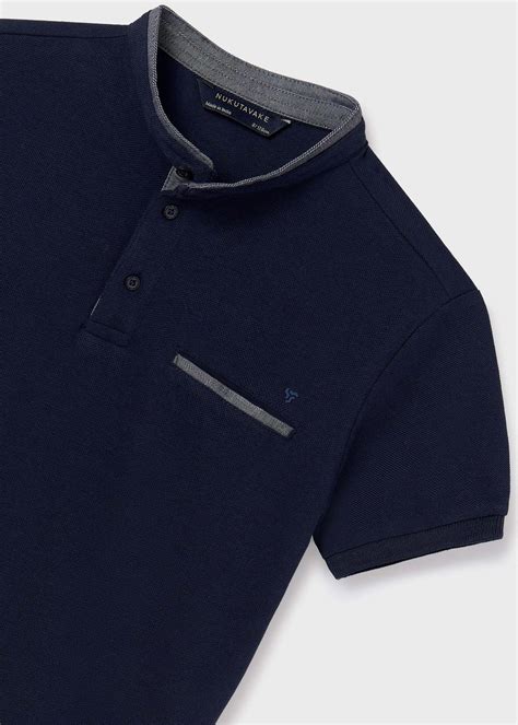 Boys henley shirt Better Cotton Navy blue | Mayoral