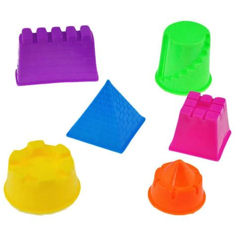 Buy ANGELDEAL 6Pcs Mini Sand Castle Molds Building Pyramid Sandcastle ...