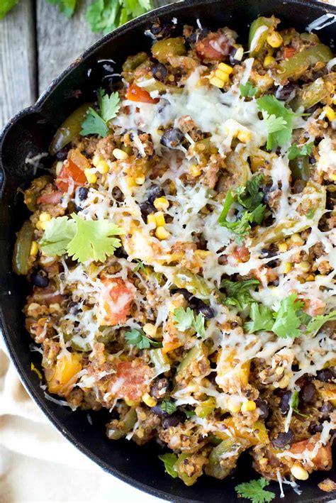 Deconstructed Skillet Stuffed Peppers - Simple Roots