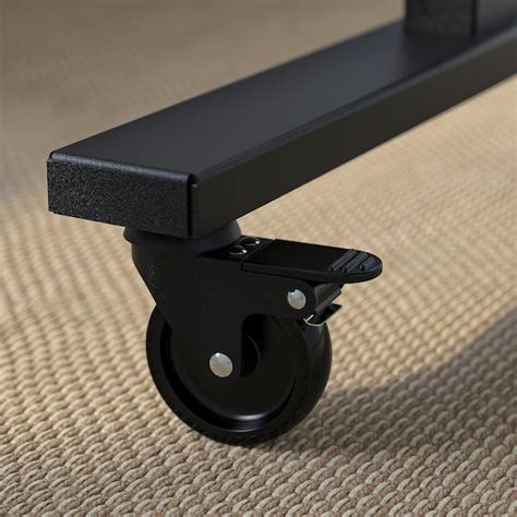 MITTZON foldable table with castors, black, 140x70 cm (551/8x271/2") - IKEA