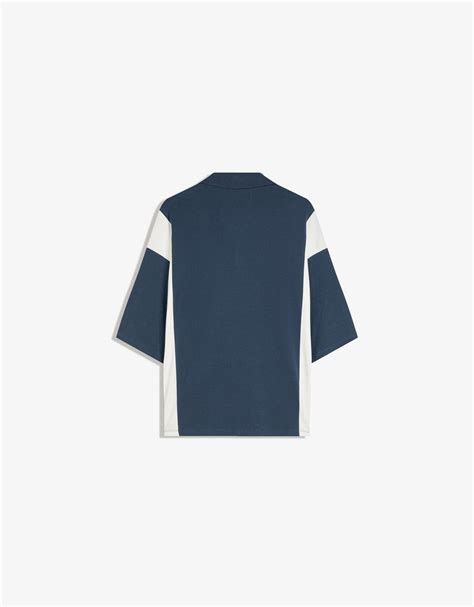 Printed short-sleeve boxy-fit polo shirt - Men | Bershka