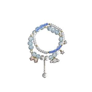 Buy Kawaii Beaded Bracelet, Cinnamoroll Crystal Bead Bracelet, Kuromi ...