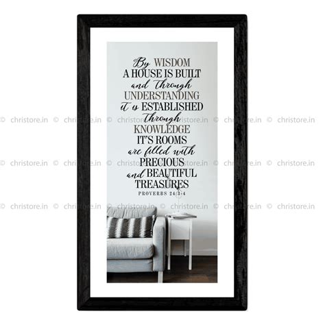Wisdom-Built House - Proverbs 24:3-4 Wall Decor | Elegant Home Art ...