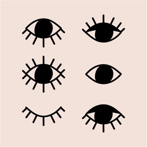 Abstract hand drawn eyes | Free Vector