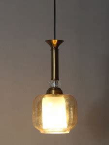 Shree Kala Home Decor Soft Amber Glass Hanging Lamp Ceiling Light ...