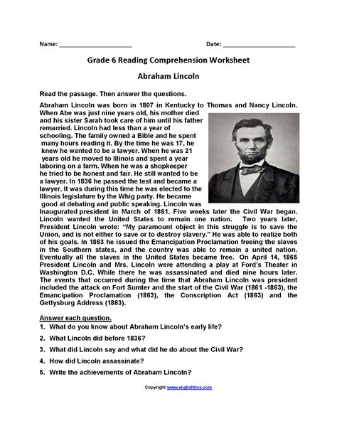 6Th Grade English Worksheets - Writing Practice Worksheet