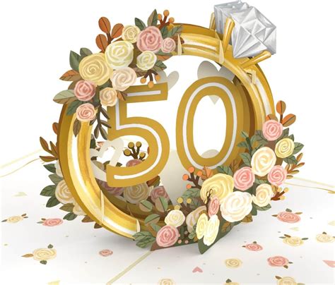 papercrush® 3D Pop-Up Card Golden Wedding - Elegant Gold Wedding ...