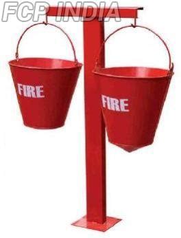 Mild Steel Red Fire Bucket With Stand Manufacturer, Supplier from Kolkata