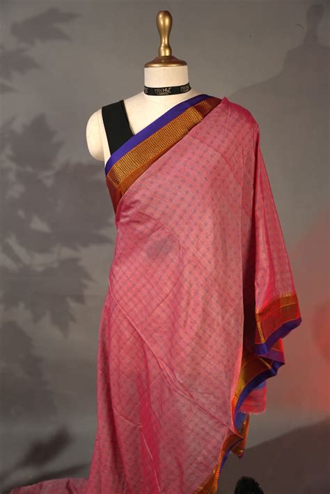 Onion pink cotton silk saree CS011 – MIKHU