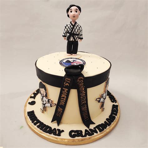 Karate Theme Cake | Karate Grand Master Cake | Martial Arts Cake ...