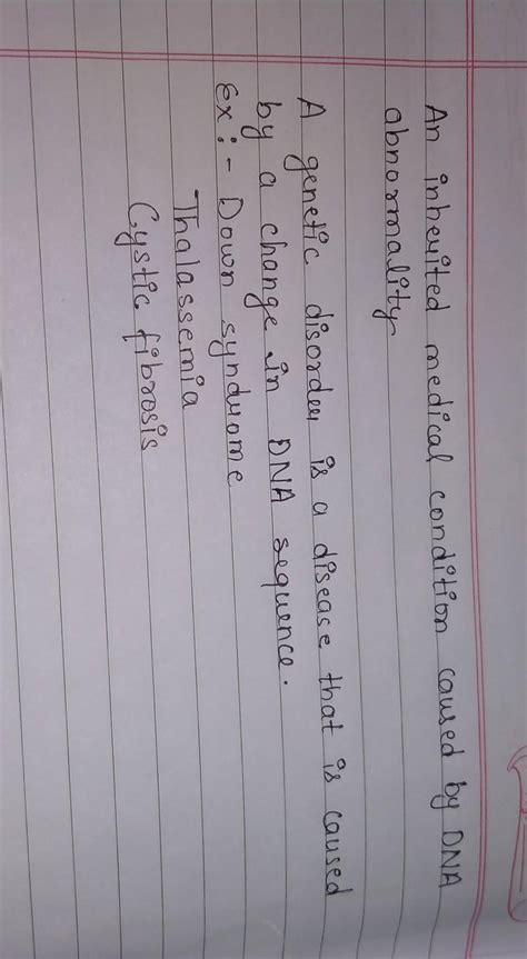 explain the meaning of genetic disorders and give some examples ...