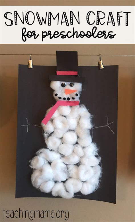 Snowman Craft Ideas For Preschoolers Preschoolers Snow Activities ...