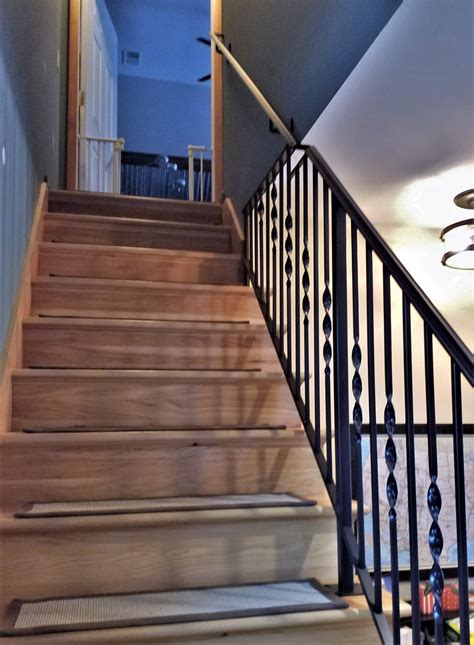 Expertly Made Twisted Wrought Iron Stair Railing