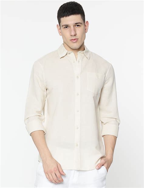 Buy Linen Rich Spread Collar Shirt at Marks & Spencer