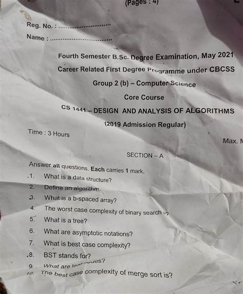 Design and analysis of algorith - Studocu