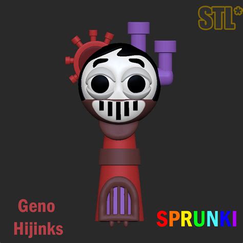 🦸 Sprunki Incredibox Geno Hijinks STL Sprunki 3D Character Fanart・ STL ...