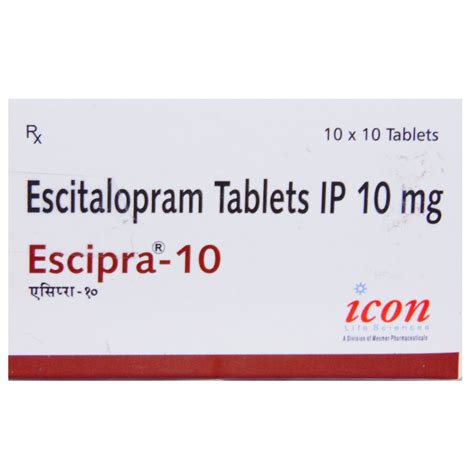 Escipra-10 Tablet | Uses, Side Effects, Price | Apollo Pharmacy