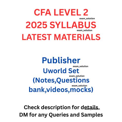 CFA level 2 2025 Uworld set (latest syllabus version) | Shopee Malaysia