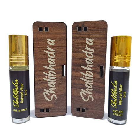 Shalibhadra Metalic Attar Perfume With Wooden Gift Box, Alcohol Free ...