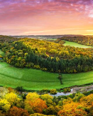 Download wallpaper trees, nature, Wales, Symonds Yat Rock, the river ...