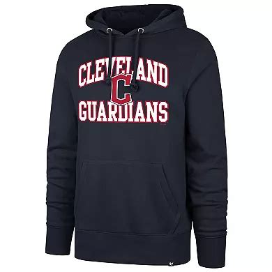 Men's '47 Navy Cleveland Guardians Velocity Headline Pullover Hoodie