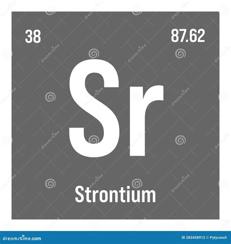 Strontium, Sr, Periodic Table Element Stock Vector - Illustration of ...
