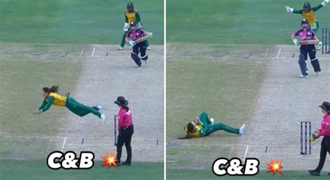 [Watch] Sune Luus takes stunning catch off her own bowling in Women’s ...