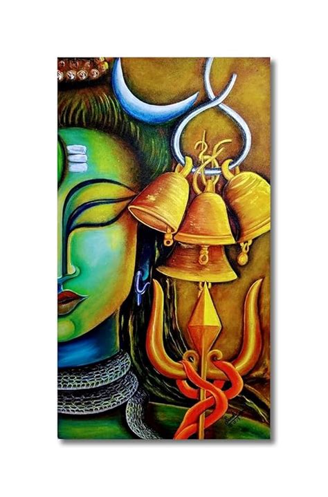 Sikhash Modern Art Canvas Paintings, Lord Shiva, Mahadev Paintings ...