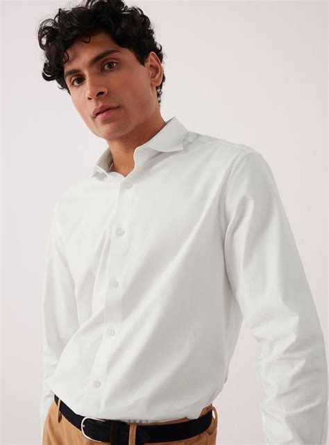 Buy Alto White Shirt | Formal White Dobby Shirts for Men Online | Andamen