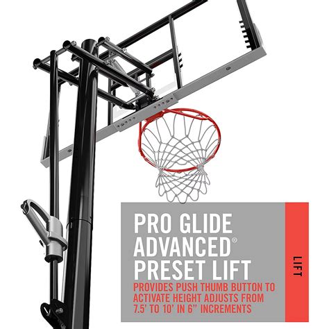 Spalding Pro Glide 54 in Inground Acrylic Basketball Hoop | Academy