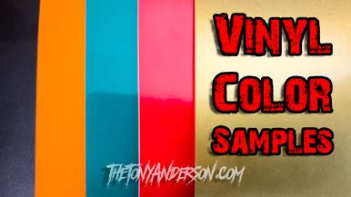 Vinyl Color Samples | TheTonyAnderson.com