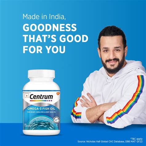 Buy Centrum Omega-3 Fish Oil 60 Capsules for INR 889.00 | Centrum