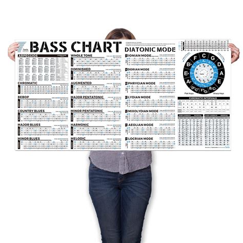 Bass Guitar Scales Chart Poster Of Pentatonic Scales Blues Scales ...