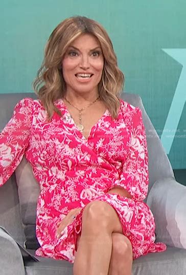 quiz pink floral wrap dress