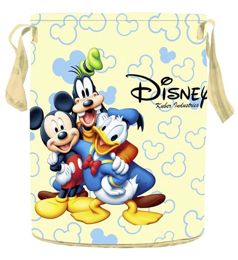 Kuber Industries Disney Team Mickey Round Non Woven Fabric Foldable ...