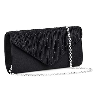 OSDUE Women Clutch Bag, Glitter Envelope Clutch Bag With Detachable ...