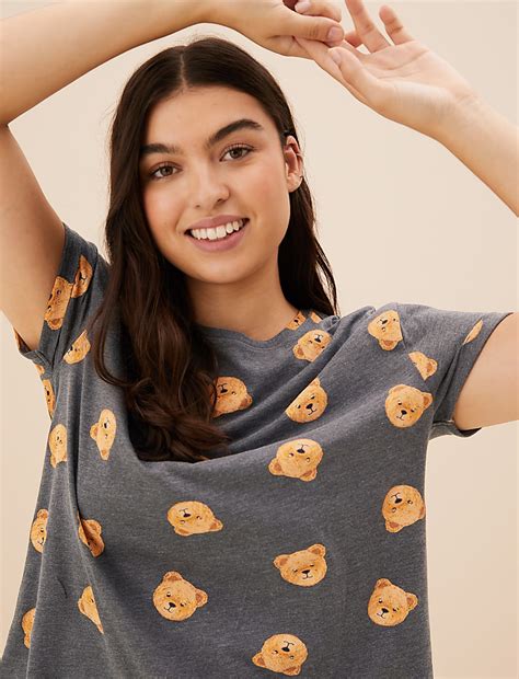 Buy Cotton Rich Spencer Bear Pyjama Set at Marks & Spencer