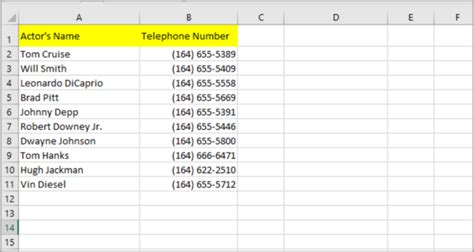 How to Add Code to Telephone Numbers On Excel 的图像结果