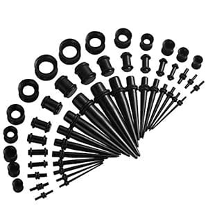 Buy JDXN Acrylic Ear Stretching Kit Tapers Plugs Silicone Tunnels ...