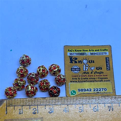 Stone balls color gold finish 6pc in a pack – KnowHowArtCraft