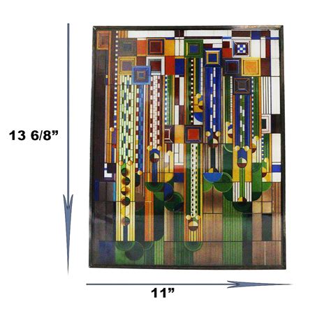 Frank Lloyd Wright Metal Framed Saguaro Cactus Flowers Stained Glass ...
