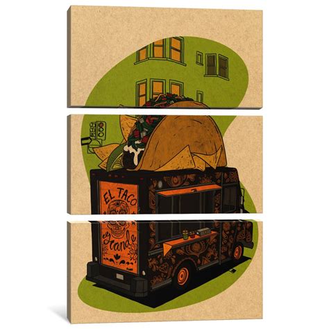 iCanvasART 3-Piece El Taco Grande Canvas Print by Darklord, 0.75 by 40 ...