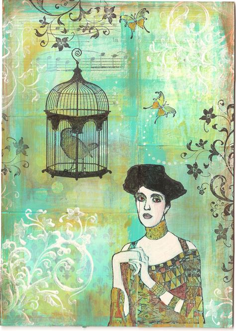 Adele by Gustav KLIMT CLING rubber STAMP by Cherry Pie R520 | Etsy